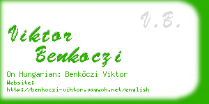 viktor benkoczi business card